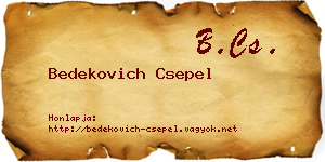 Bedekovich Csepel névjegykártya